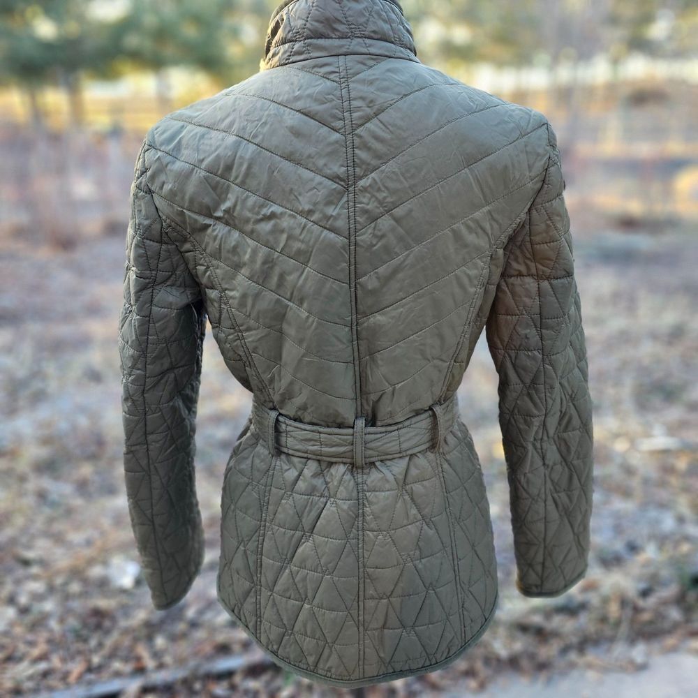 Halogen Womens Quilted Belted Jacket Coat Size M, Pre-owned - Picture 2 of 10